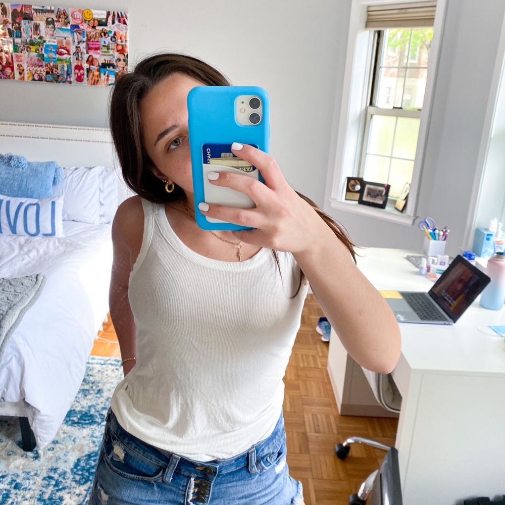 Cute white tank NEVER WORN WITH TAGS